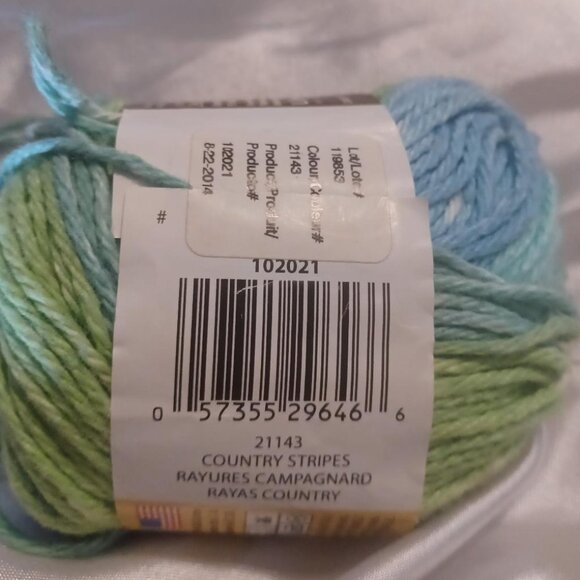 Lily Sugar'n Cream 100% Cotton Yarn Country Stripes - Picture 4 of 4